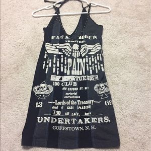 Black and grey stripe tank or dress